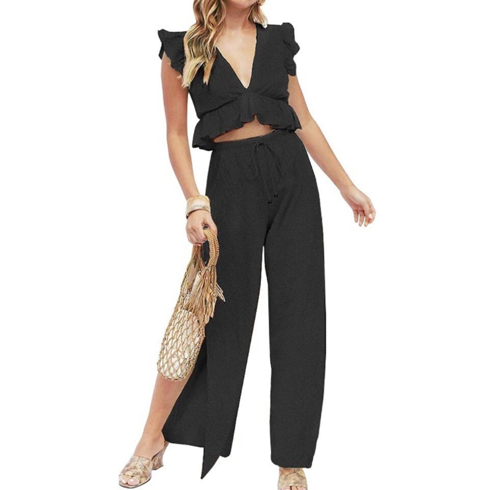 NWT 2-Piece Crop Top+Pants Set